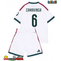 Camisa de Futebol Real Madrid Eduardo Camavinga #6 Equipamento Principal Infantil 2026-27 Manga Curta (+ Calças curtas)